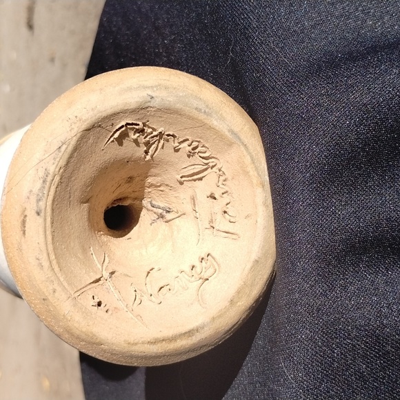 handmade vintage pottery wine goblet - Picture 2 of 4